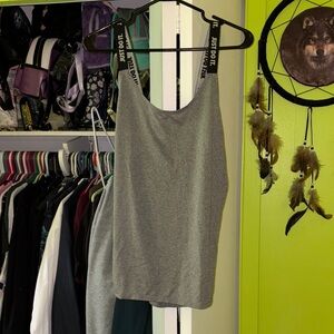 Nike Dri Fit Gray Women's Tank Top Strappy Back Logo XL